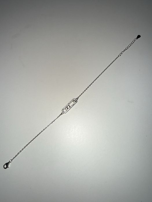 Браслет мессика с неподвижными камнями S925