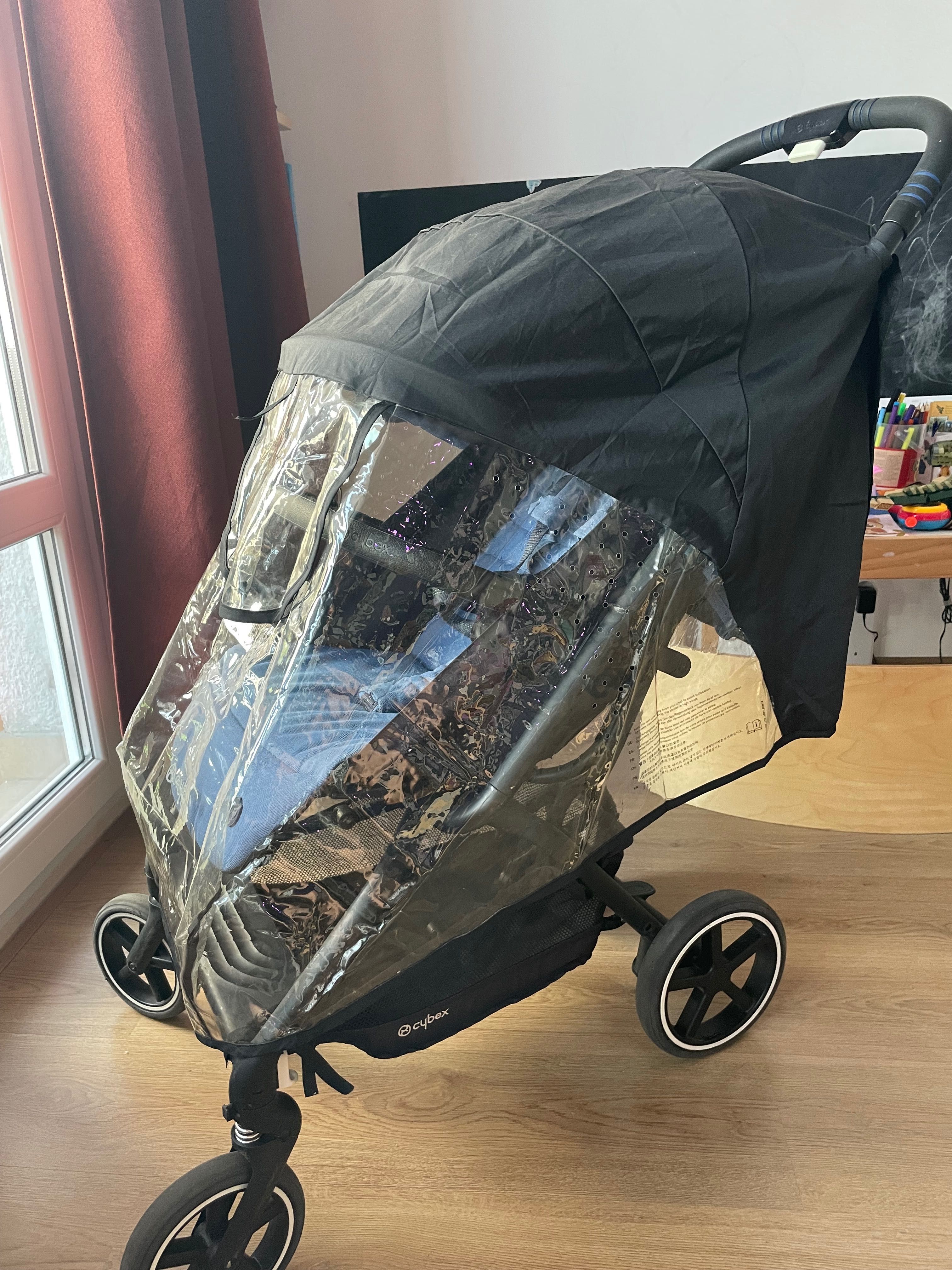 Cybex eesy s+2+ оригинален дъждобран и поставка за чаша+ KAISER чувал