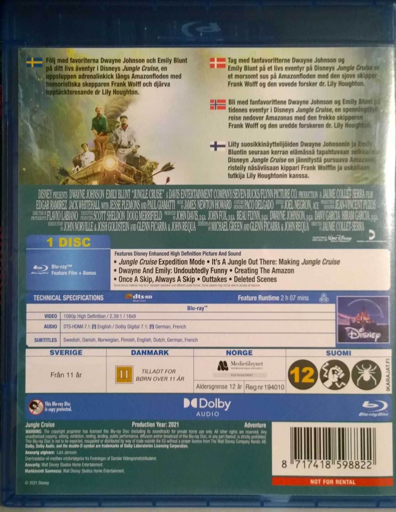 Jungle Cruise (Blu-ray) (import, fara subtitrare romana)