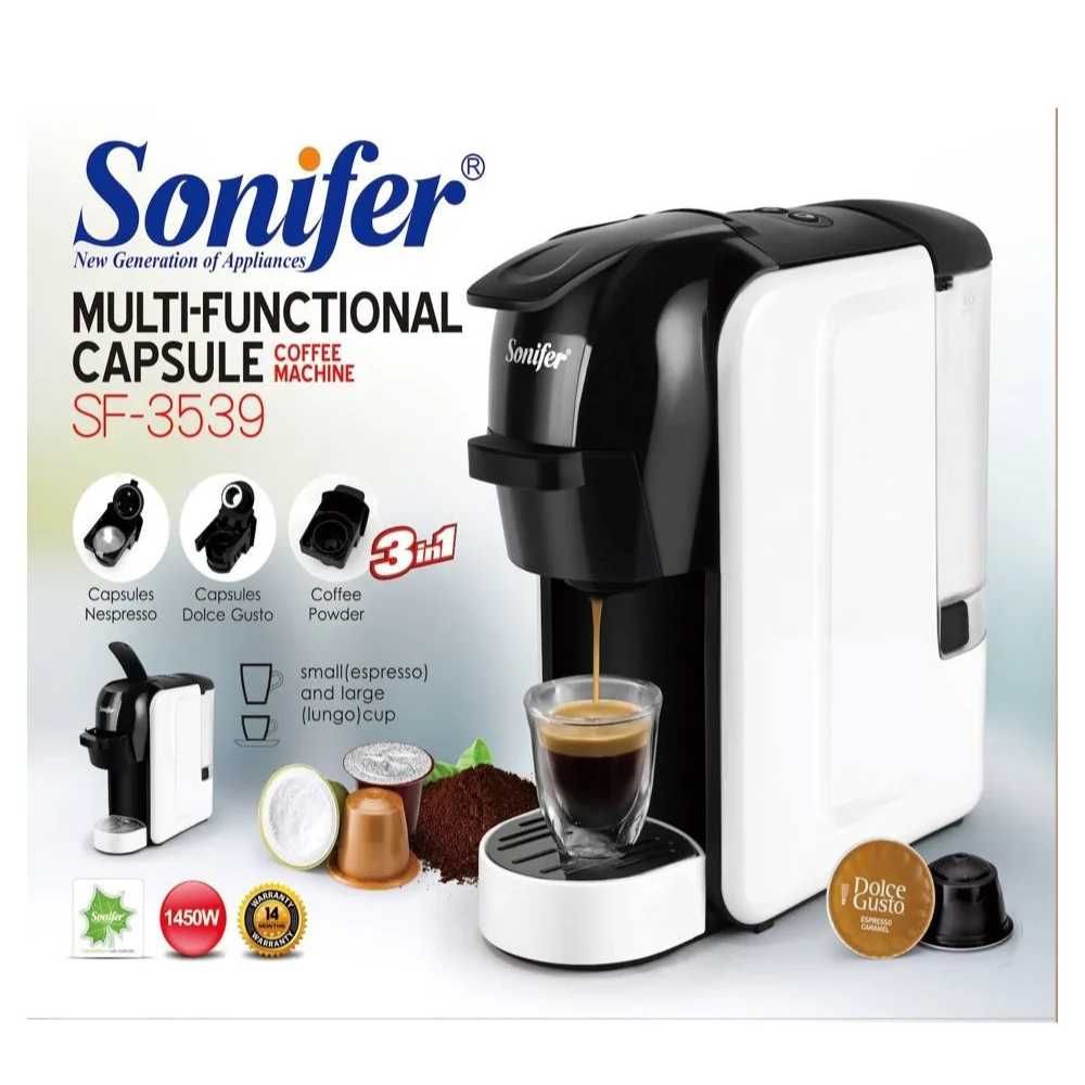 Капсульная кофемашина SONIFER sf-3539, белый qahva mashinasi kv18