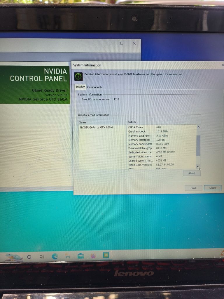 Lenovo y 50-70 procesor i5 video 4 gb
