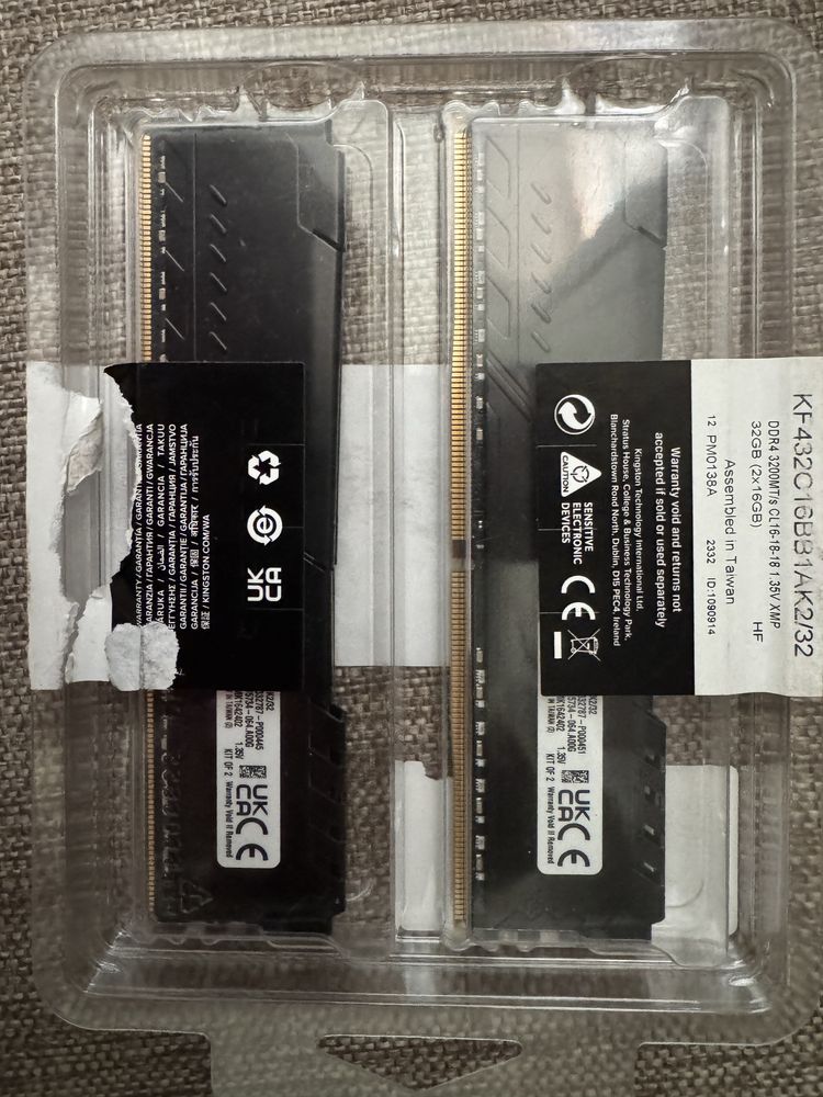 Озу 32gb DDR4 3200mhz Kingston Fury