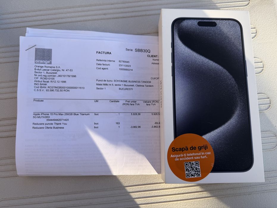 iPhone 15 Pro Max 256GB Blue neverlocked