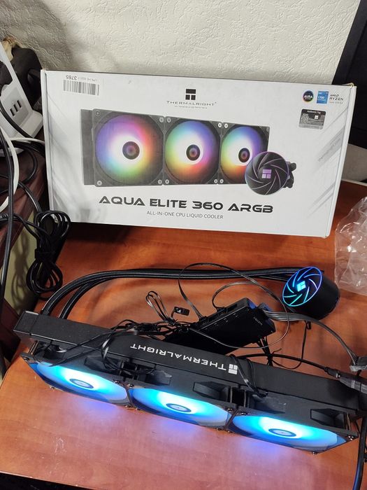 Okazie! Cooler 360 mm nou la cutie argb,negru multisocket am5,1700