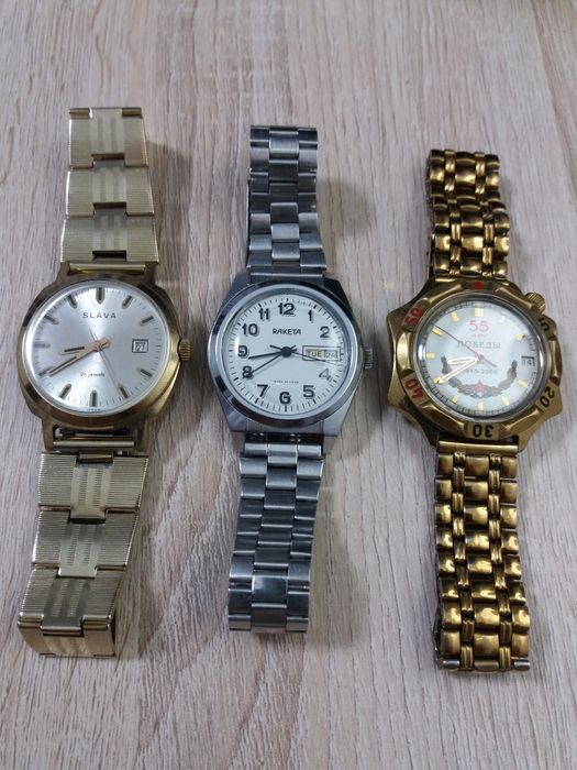 Часы Слава, Ракета, Восток.(СССР, советские).