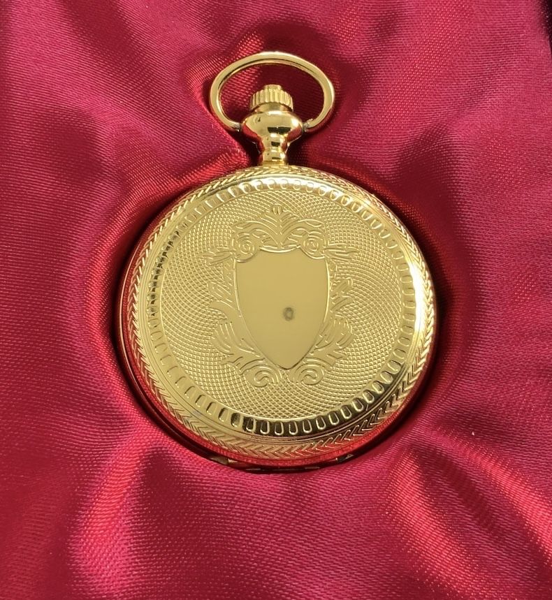 Ceas buzunar 47mm Quartz Von Hattenberg Gold Full Hunter 14"
