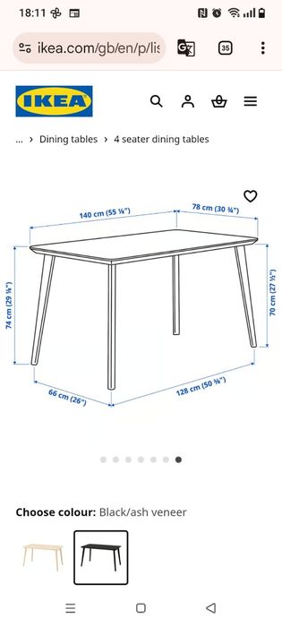 Jysk Черни столове Ikea Маса