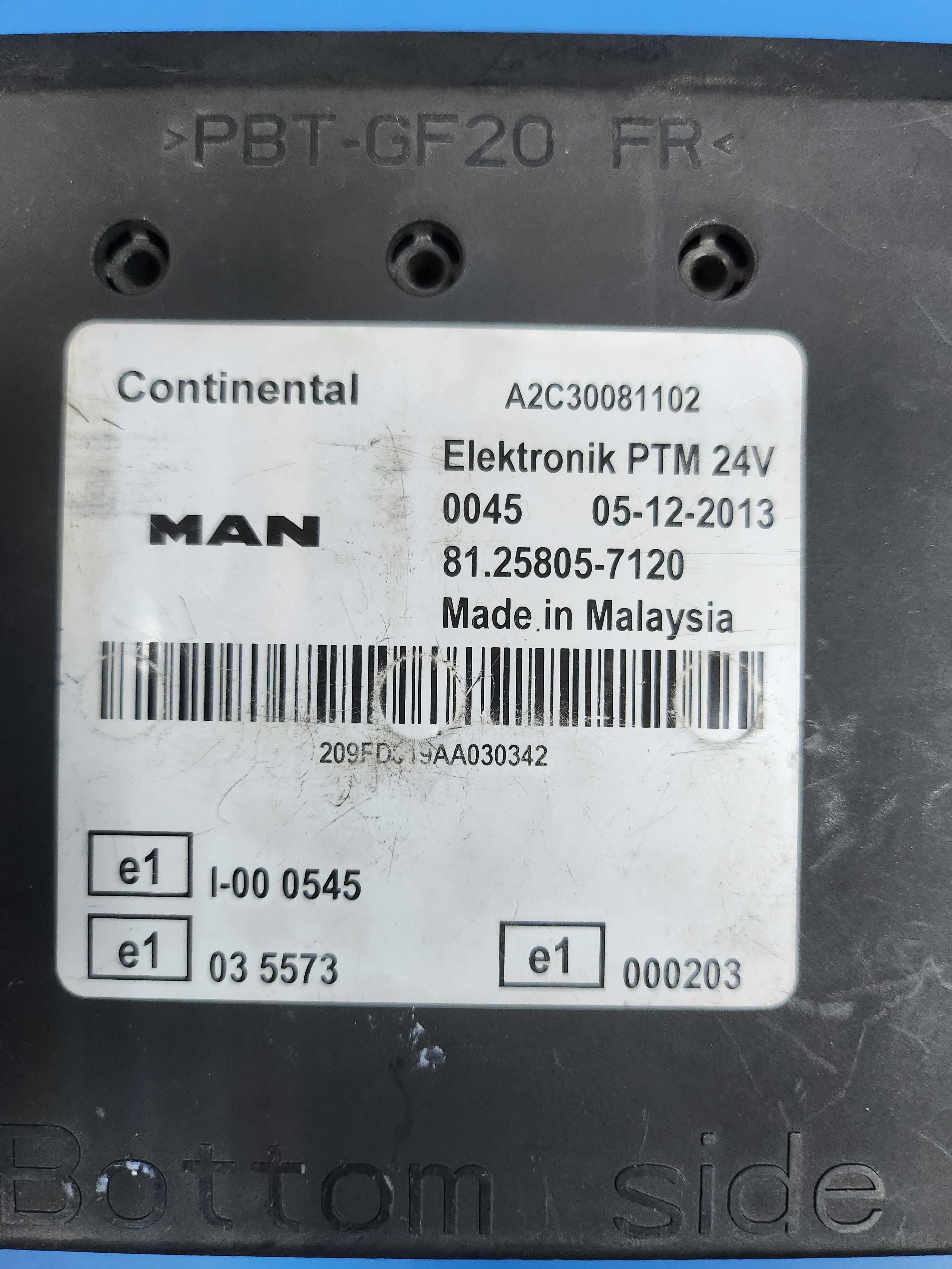 Calculator central PTM MAN TGS, TGX 81.25805-xxxx