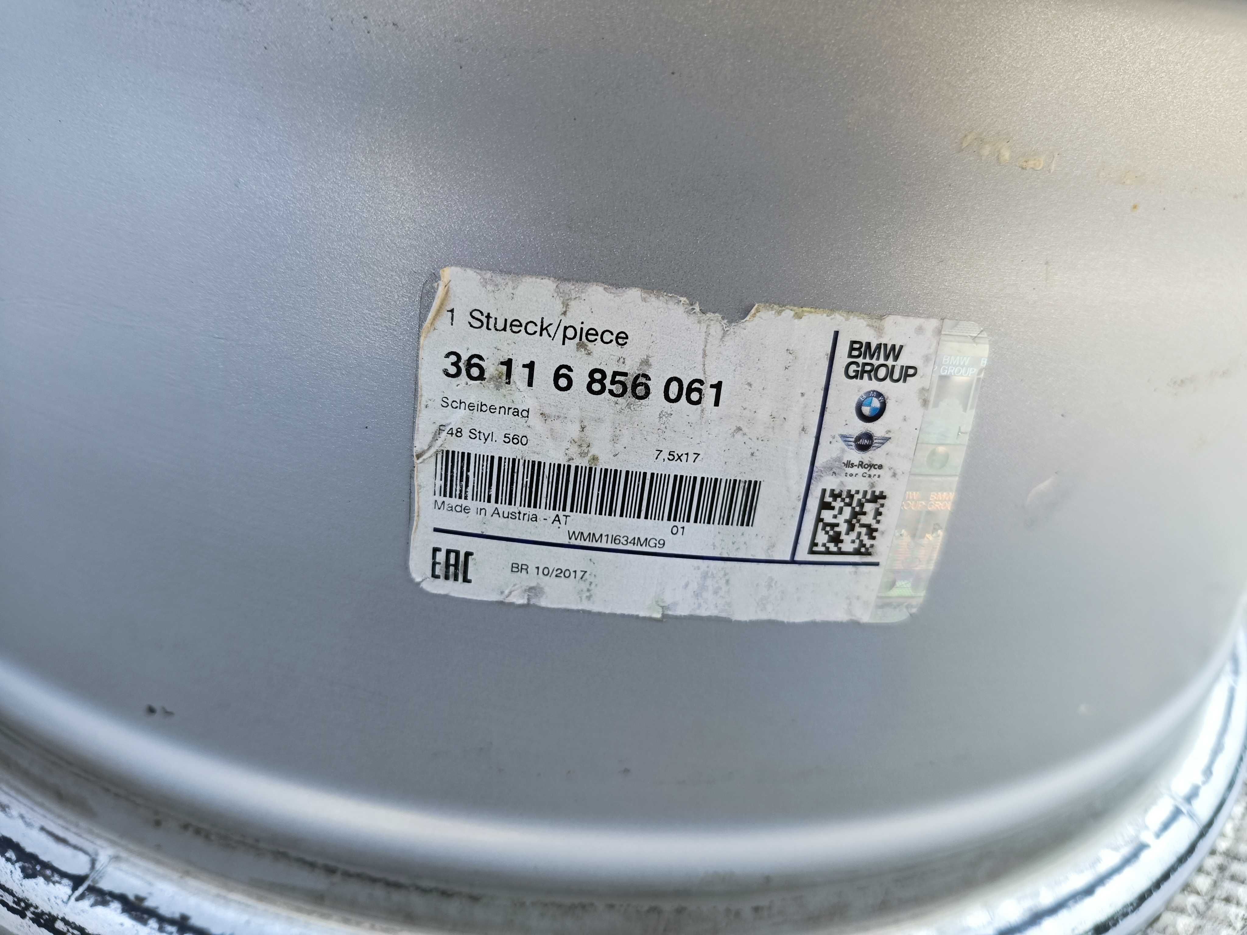 Джанти 17 ''  цола 5х112 БМВ Х1 Х2 / BMW X1 X2 ET 52 5x112 + датчици