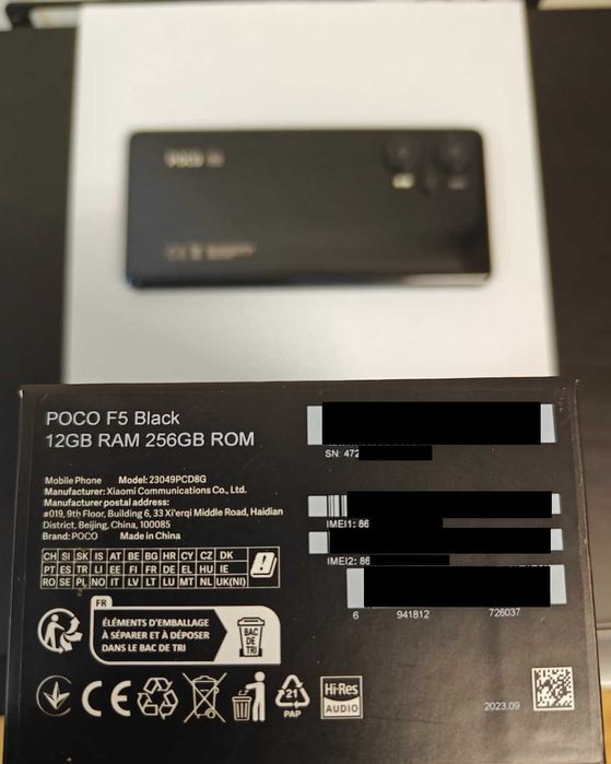 Xiaomi Poco F5, 12 GB RAM, 256 GB Stocare, Negru