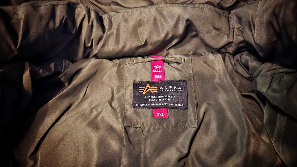 ALPHA INDUSTRIES Logo Puffer яке с качулка 3XL мъжко
