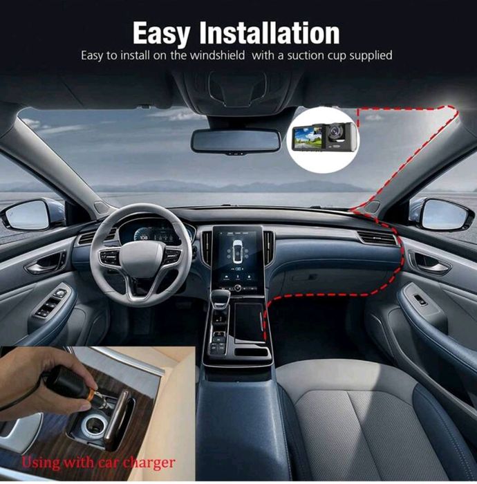 Camera auto de bord cu card SD dubla FULL HD