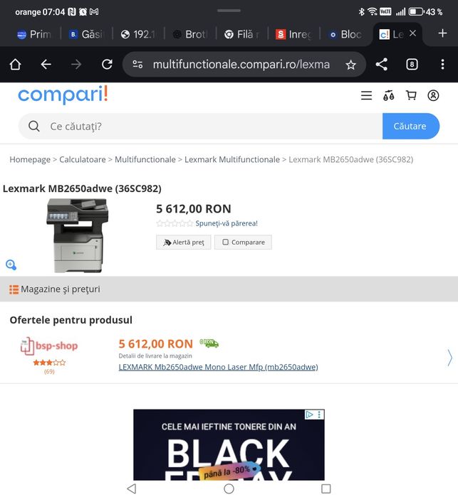 Multifuncțional lexmark MB 2650 adwe ocazie