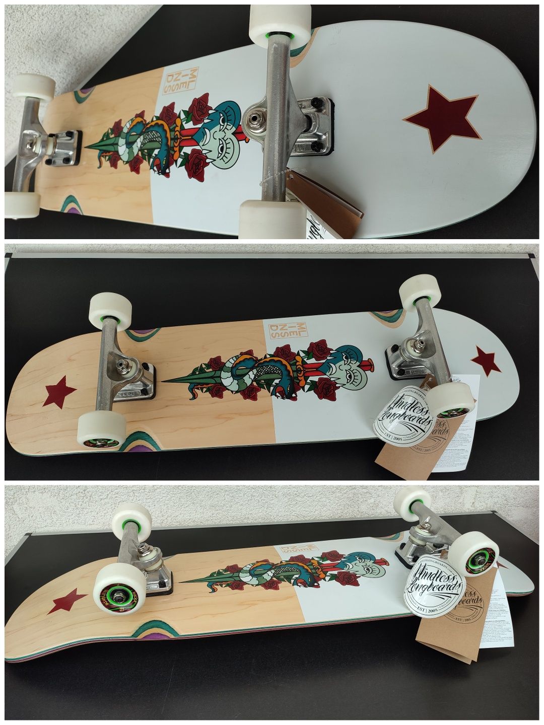 skateboard mindless longboard Cruiser Mindless Flash Snake placa retro