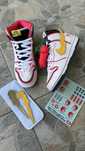Adidasi Nike SB Dunk High Pro QS "Unicorn Gundam Amarillo"