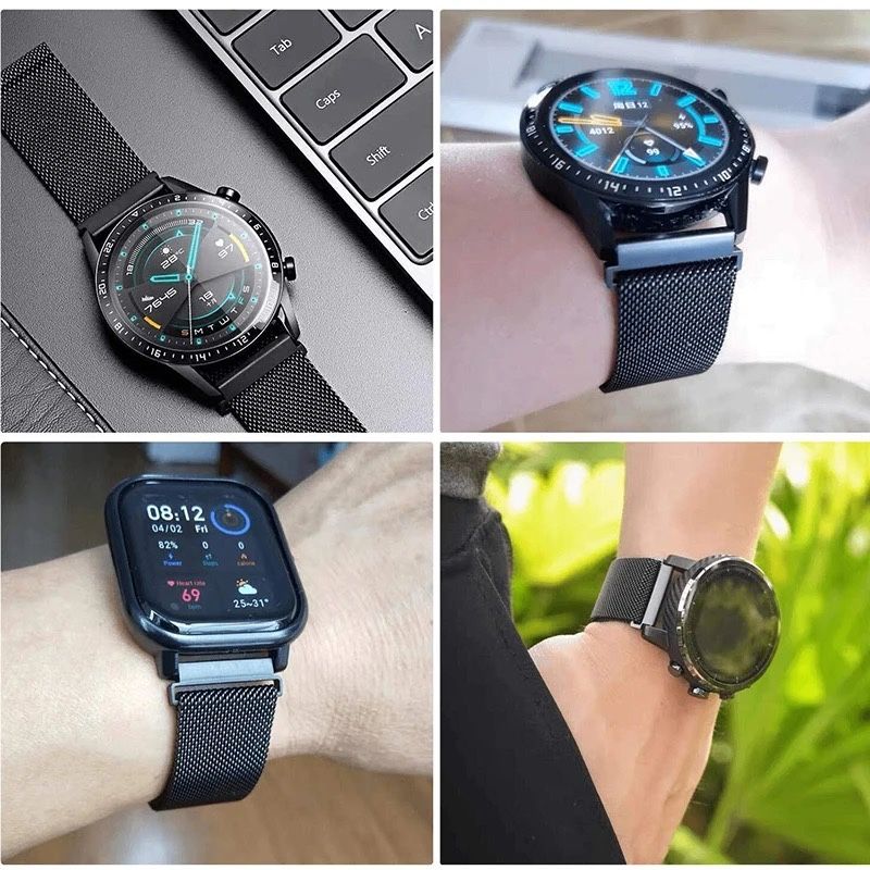 Метални каишки Milanese loop за Samsung/Huawei/Amazfit/Garmin/Xiaomi