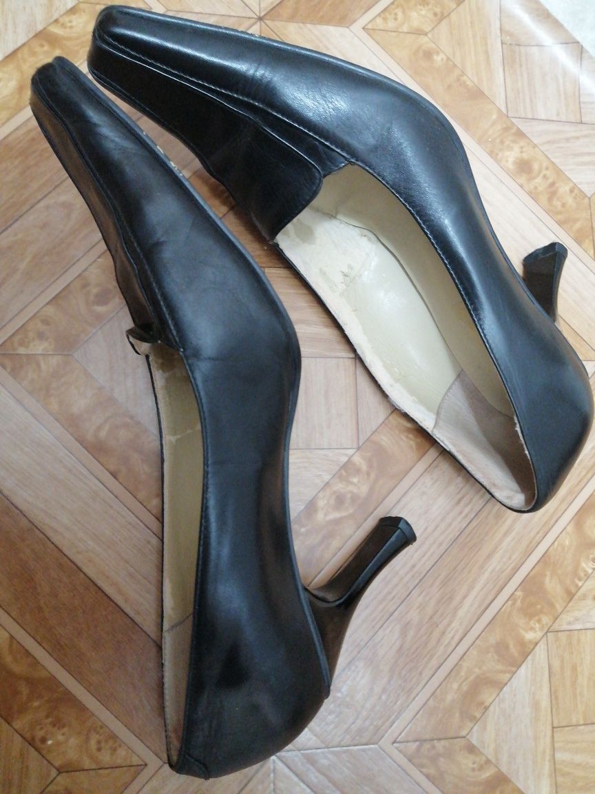 Pantofi de piele, de damă, mărimea37, pantofi piele maro nr 37 la 5