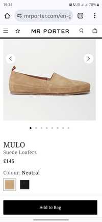 Vând espadrile Mulo Mr Porter