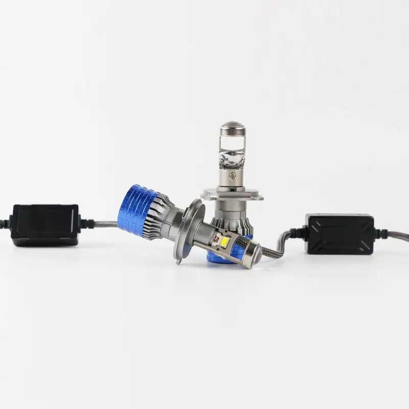 Комплект 2 LED крушки с лупа, H7, 30000 Lm, 12V, 2x55W, 6500К, 87x31мм