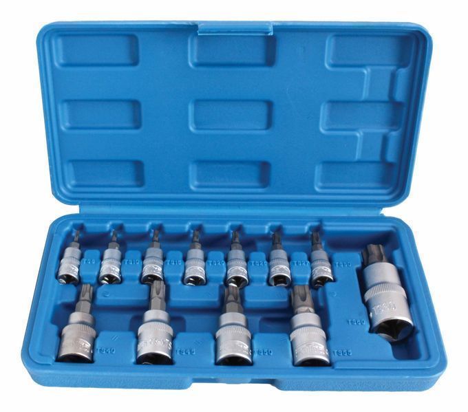 Комплект ключове, бита, торкс с отвор tx8-tx60 13 части