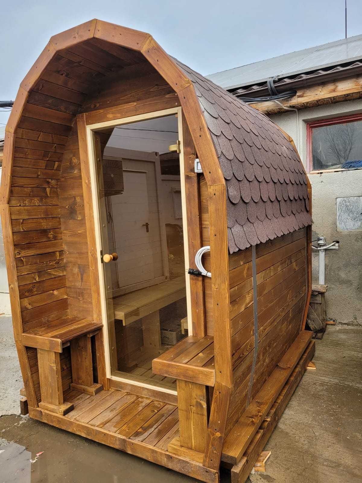 Sauna de exterior de tip butoi - sauna uscata