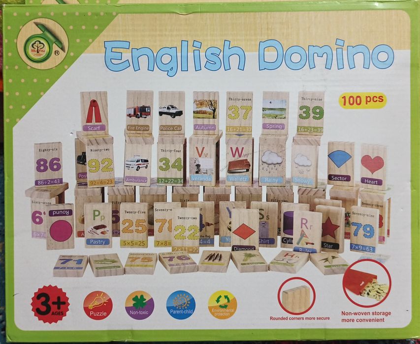 Joc domino din lemn joc educativ