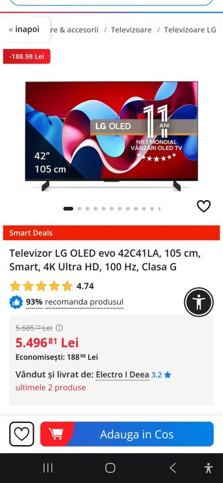 Tv Oled42C41LA la Cutie