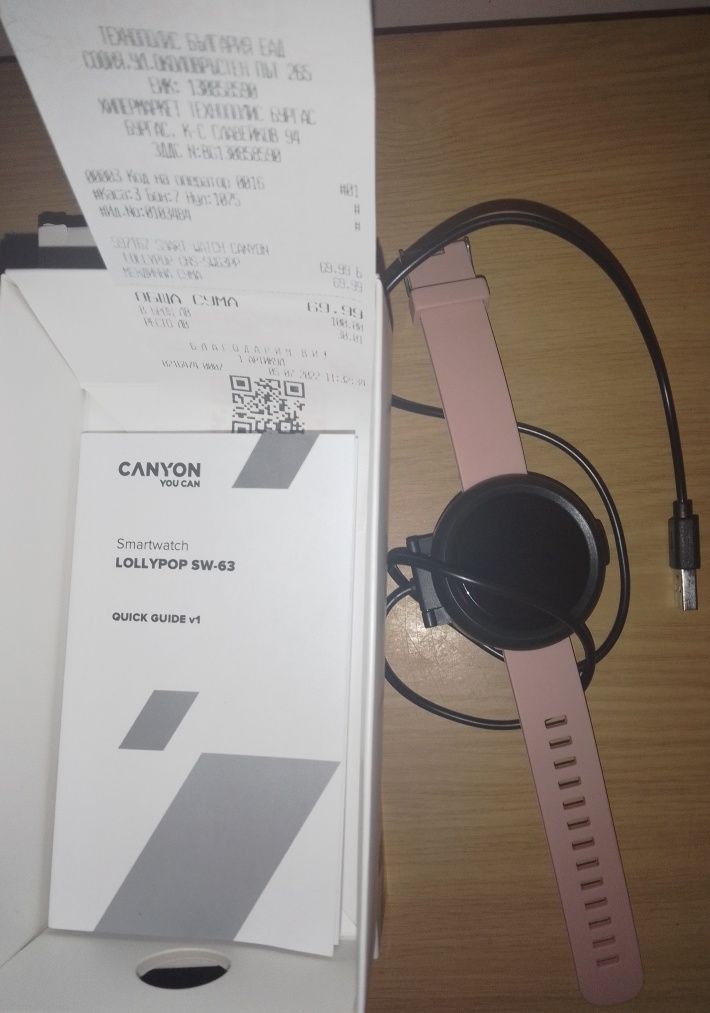 Canyon smartwatch Lollypop CNS-SW63PP, pink