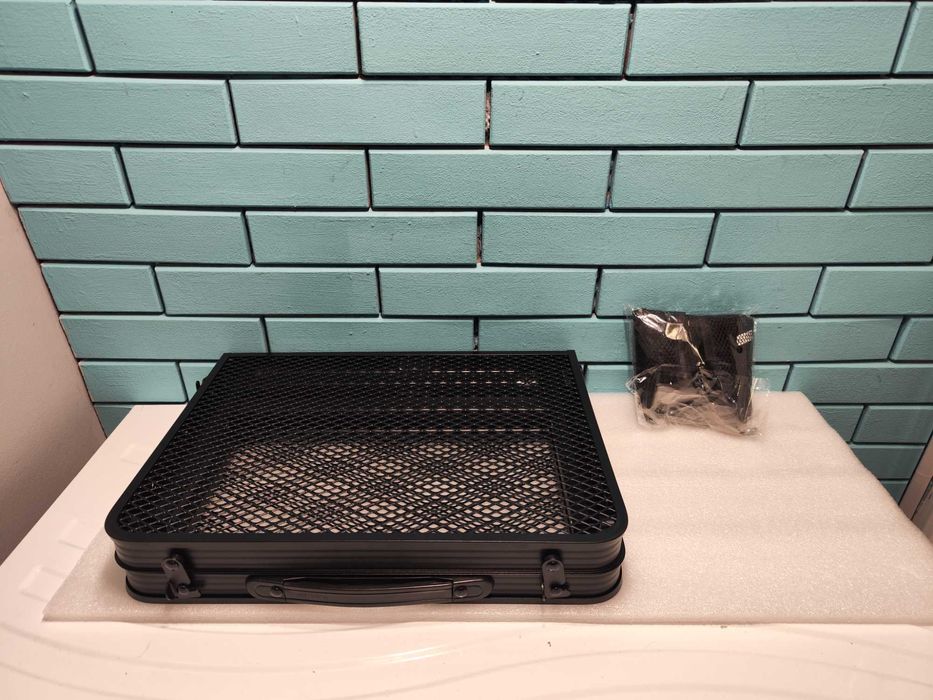 MSDADA сгъваема алуминиева маса за къмпинг 60x40 см черна