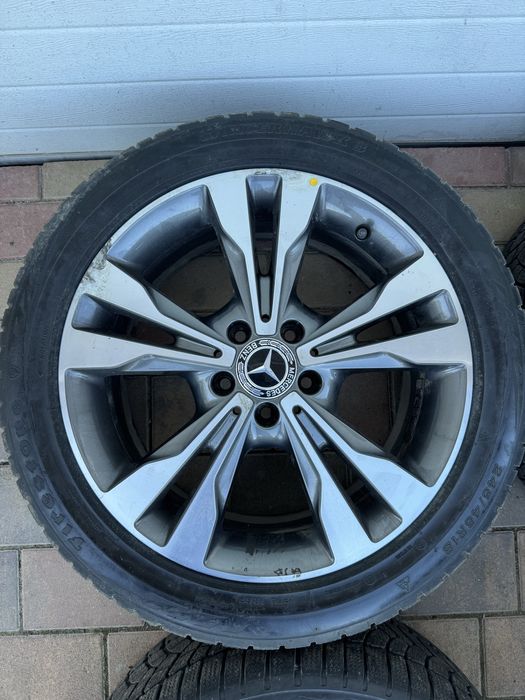 Jante cu anvelope de iarna 245 45 R18 Mercedes originale 7.5J ET52