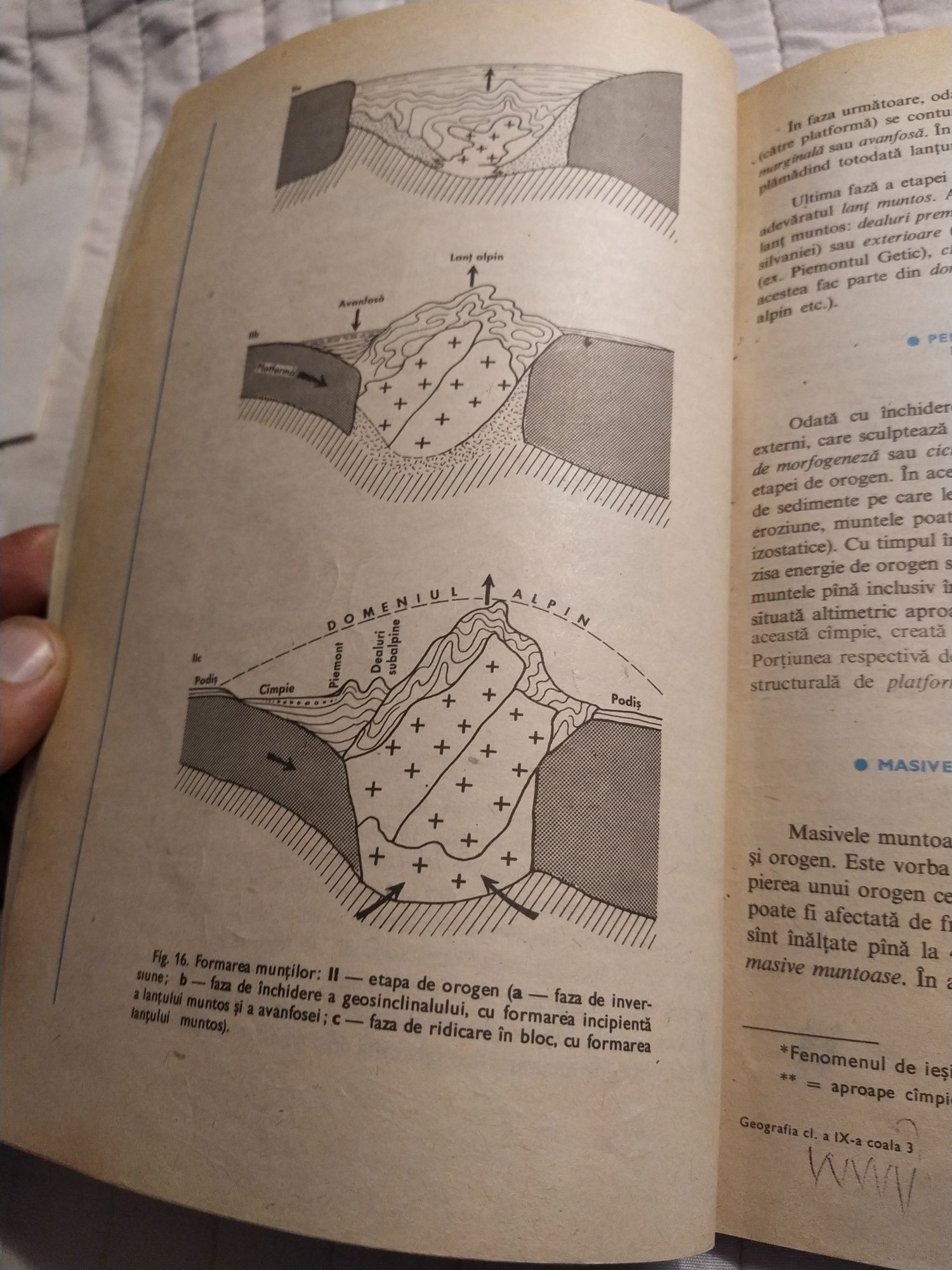 Manual scolar de Geografie fizica generala și geologie.