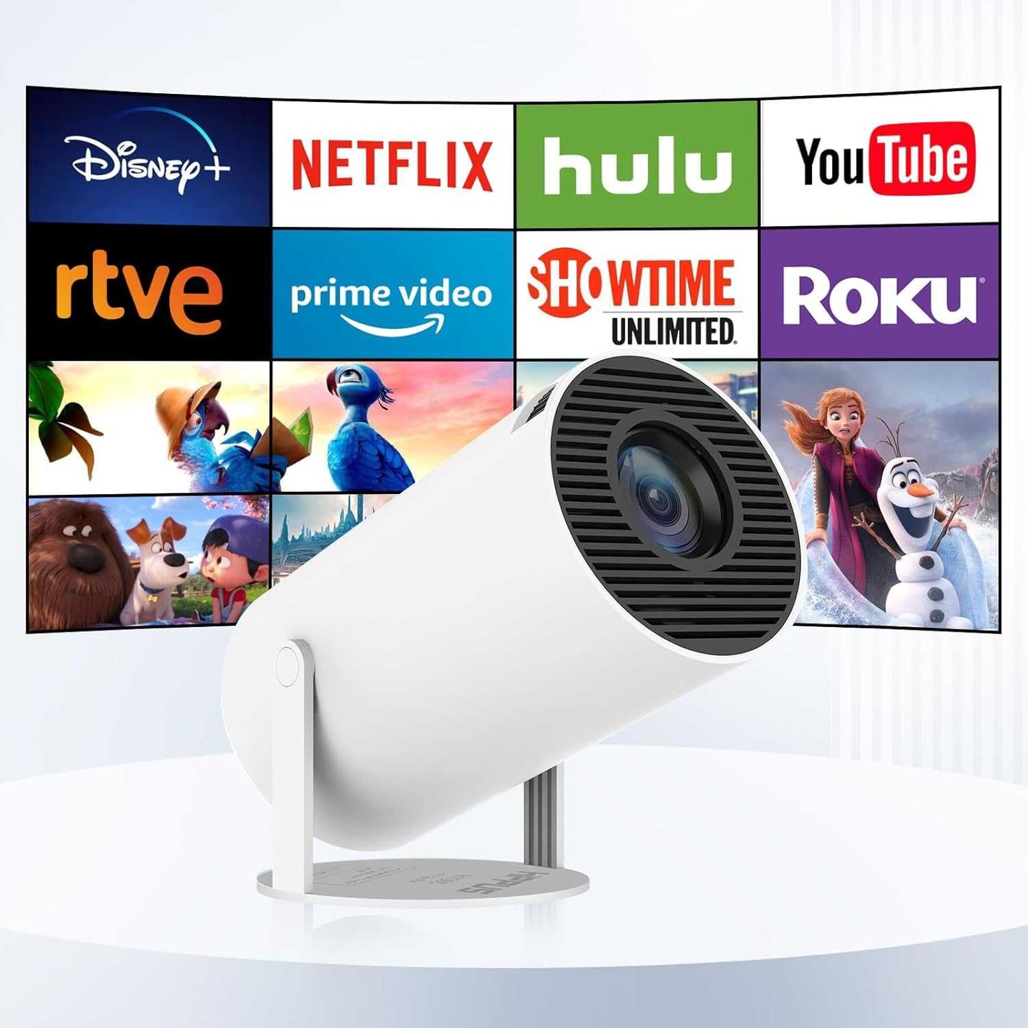 НОВ! 130” HD Видеопроектор – Android 11 HY300 | 4K | Wifi |