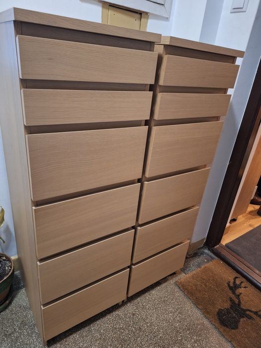 Comoda Ikea malm 6 sertare 3 bucati