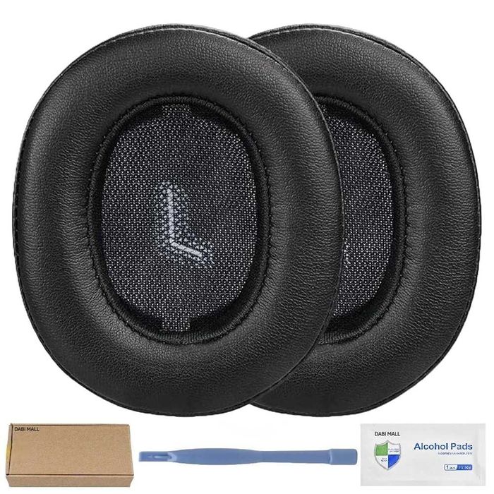 Set 2 bureti pentru casti JBL E55BT, Spuma cu memorie, Piele ecologica