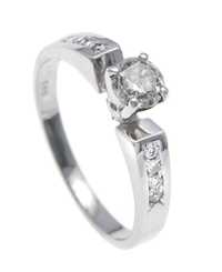 (PROMOTIE) Inel aur, diamant mare 0,43ct, logodna, certif.