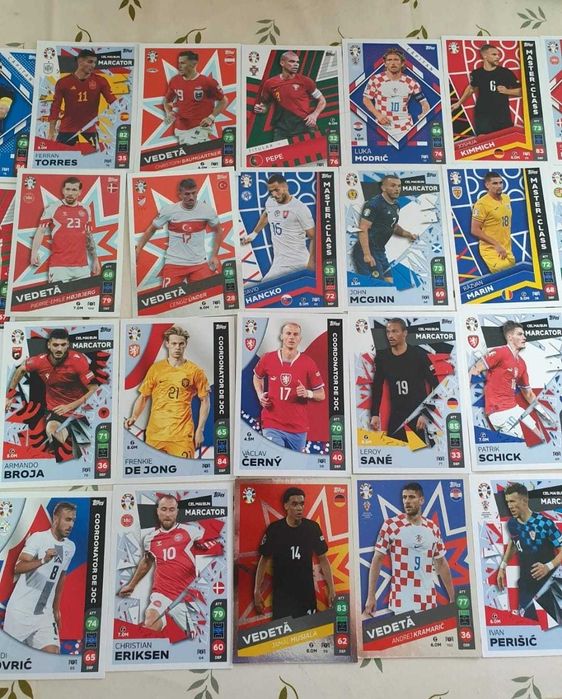 Lot 400 stickere/cartonase PANINI WC 2022,ADRENALYN XL/TOPPS EURO 2024