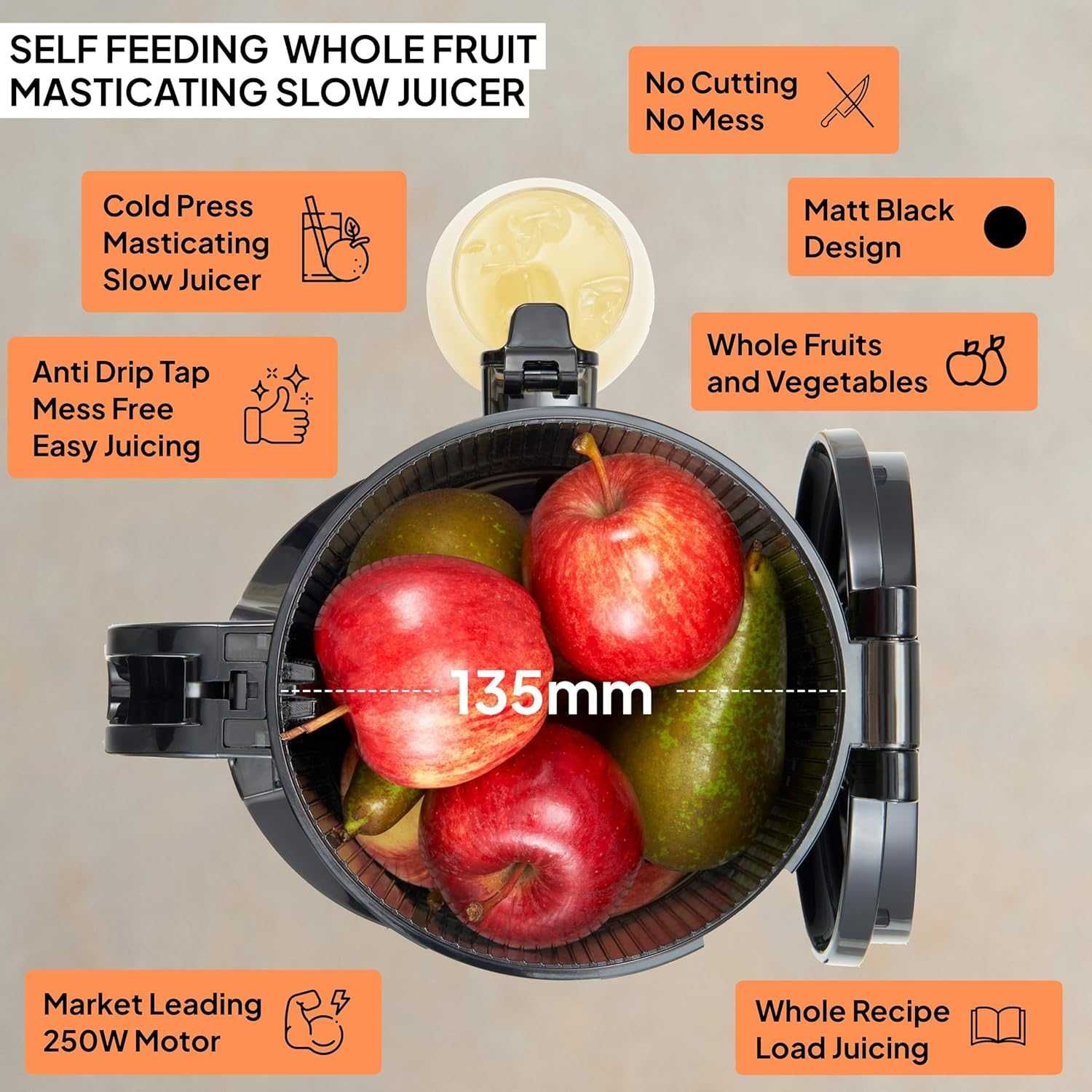 Бавнооборотна сокоизстисквачка Fridja (F2500) 250W 1.8L