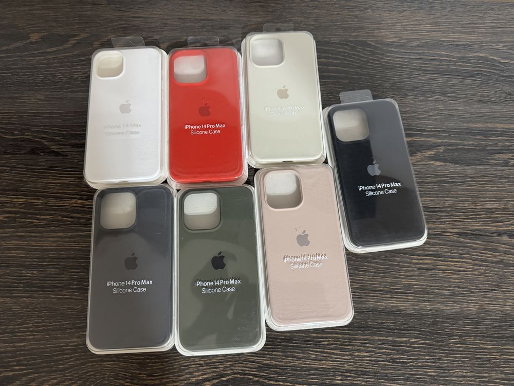 Husa Apple Gri Negru Alb Roz iPhone 15 Pro Max, 15 Pro, 14 Pro Max
