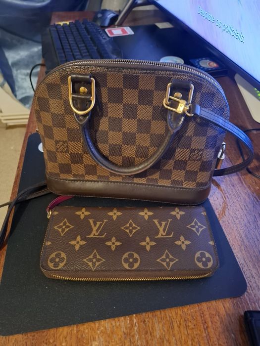 Set geanta + portofel Louis Vuitton original