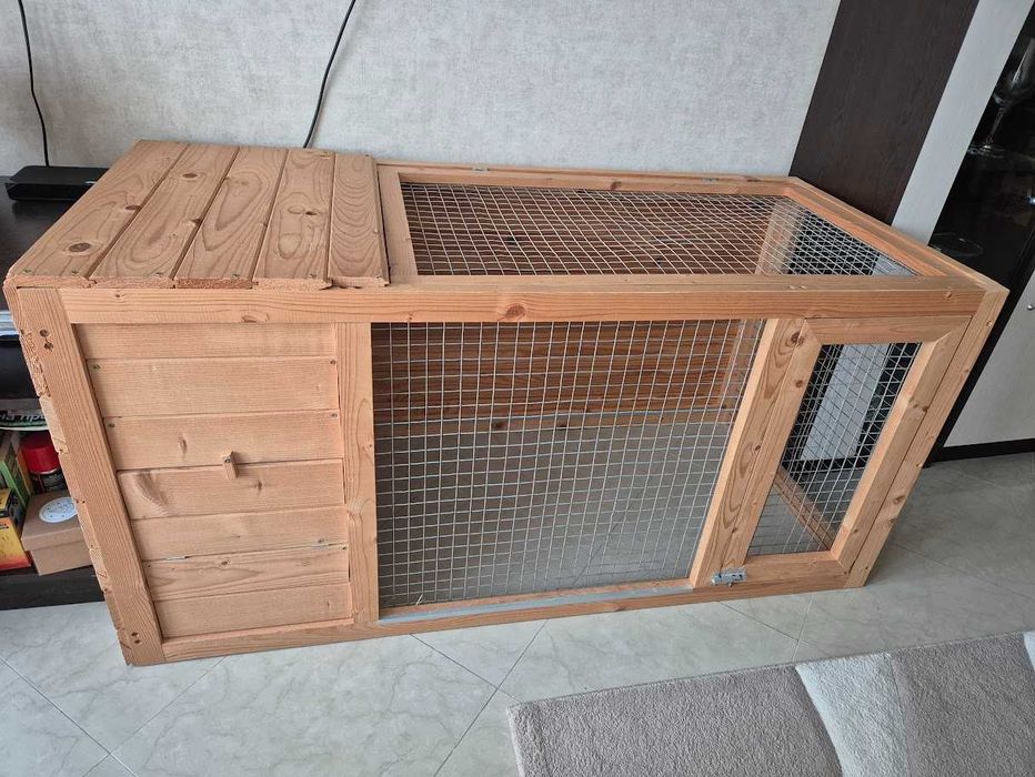 Дървена клетка за домашен/декоративен заек