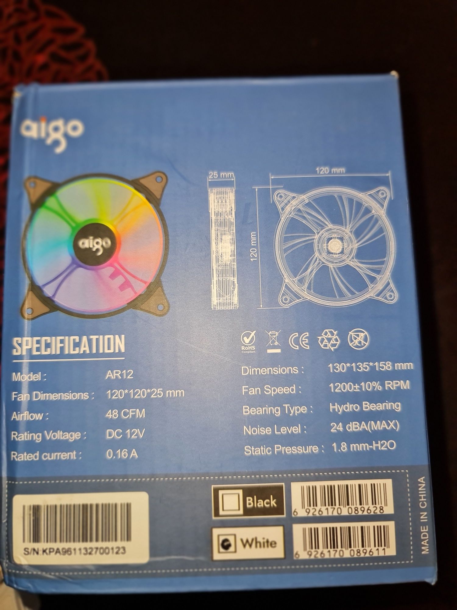 Ventilatoare rgb aigo .