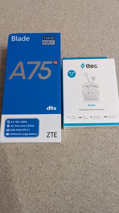 ZTE Blade A75 128GB + безжични слушалки