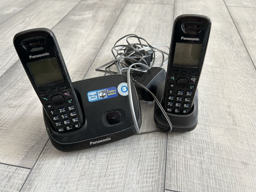 Телефоны стационарные Panasonic и Texet