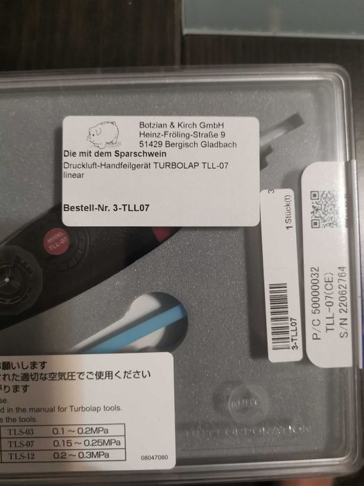 Turbo lap TLL-07 Aparat pneumatic de pilire, lustrire, slefuire