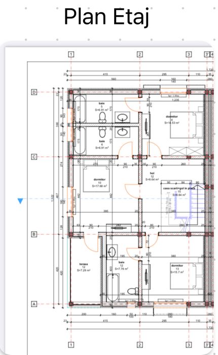 Casă tip duplex P+1+Pod – 220 mp  – Central Tunari – Comision 0%