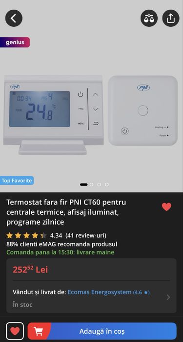 Termostat PNI fara fir !