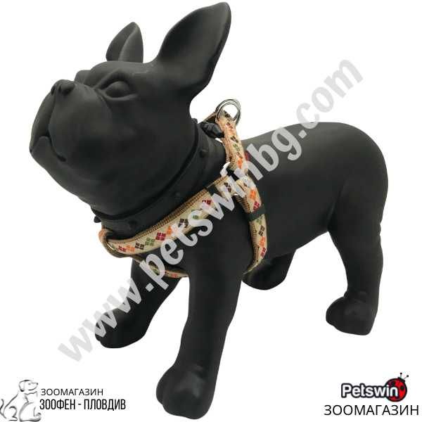 Нагръдник за Куче - XS, S, M, L - 4 размера - Dog Harness A Romb Ivory