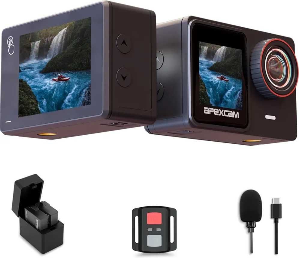 Екшан камера Apexcam X60 Pro, 4K, 60FPS, 2" LCD, Wi-Fi