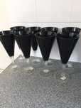 8 pahare noi negru