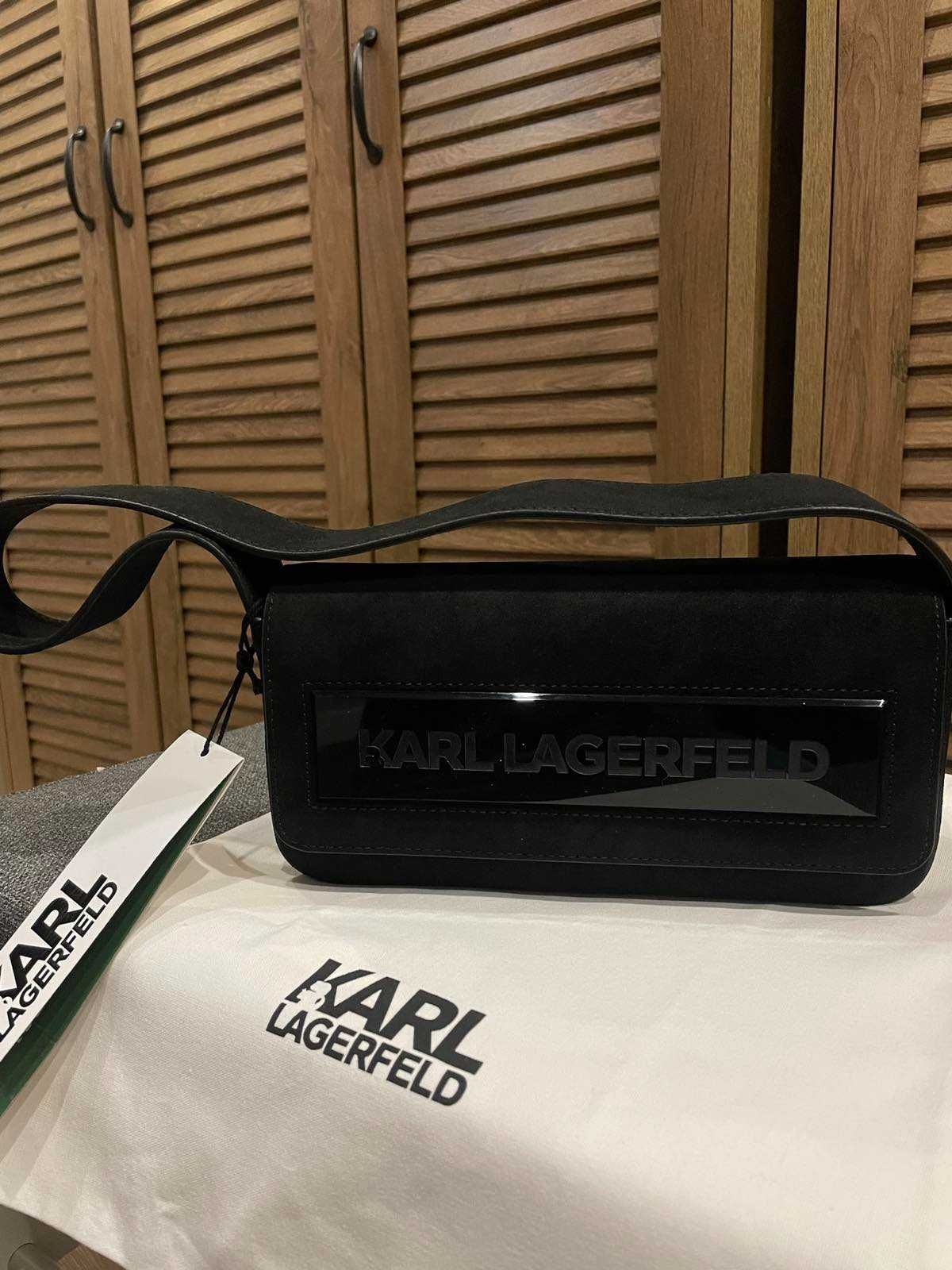 Кожена чанта Karl Lagerfeld